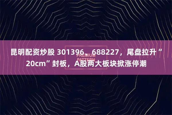 昆明配资炒股 301396、688227，尾盘拉升“20cm”封板，A股两大板块掀涨停潮
